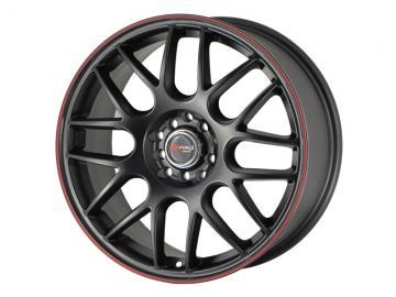 Drag Wheels DR34 Flat Black With Red Stripe Janta - Pret | Preturi Drag Wheels DR34 Flat Black With Red Stripe Janta