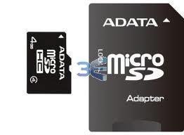 A-Data Micro-SDHC 4GB Clasa 4 ,SD Adapter - Pret | Preturi A-Data Micro-SDHC 4GB Clasa 4 ,SD Adapter