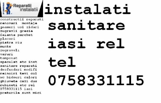 instalatori sanitari iasi - Pret | Preturi instalatori sanitari iasi