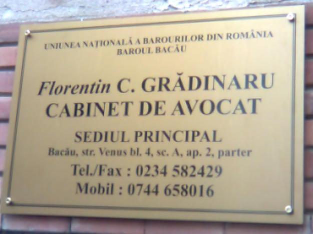 Florentin C. GRADINARU - CABINET DE AVOCAT - Pret | Preturi Florentin C. GRADINARU - CABINET DE AVOCAT