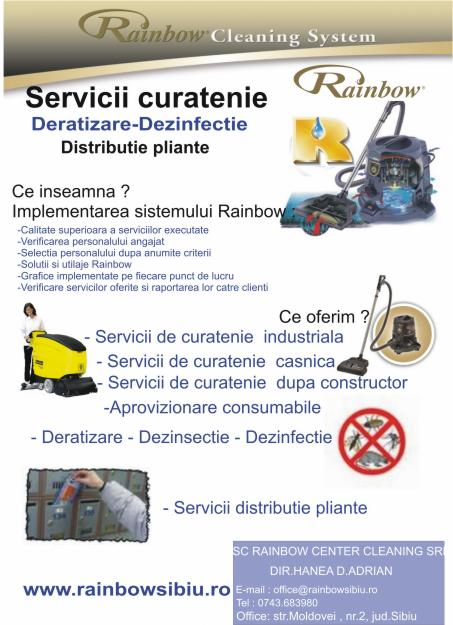 Servicii de curatenie Sibiu cu sistemul Rainbow - Pret | Preturi Servicii de curatenie Sibiu cu sistemul Rainbow