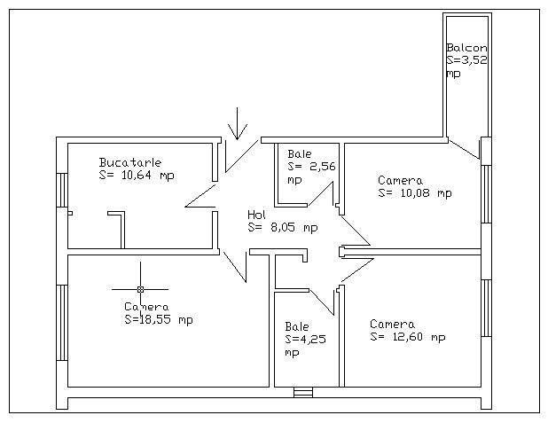 Apartament 3 camere,decomandat, zona m5/1 - Pret | Preturi Apartament 3 camere,decomandat, zona m5/1