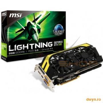 MSI NVIDIA N680GTX LIGHTNING, N680GTX,GDDR5, 2048MB, 256bit, 2DVI, DisplayPort, HDMI, DirectX 11, OC - Pret | Preturi MSI NVIDIA N680GTX LIGHTNING, N680GTX,GDDR5, 2048MB, 256bit, 2DVI, DisplayPort, HDMI, DirectX 11, OC