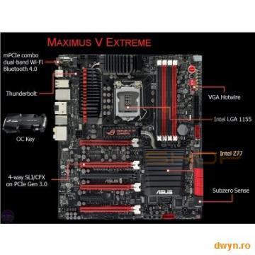 ASUS Socket LGA1155, MAXIMUS V FORMULA, Intel Z77, 4*DDR3 2800(O.C.)/1600/1333, HDMI/DP, 3*Pcie3.0/1 - Pret | Preturi ASUS Socket LGA1155, MAXIMUS V FORMULA, Intel Z77, 4*DDR3 2800(O.C.)/1600/1333, HDMI/DP, 3*Pcie3.0/1