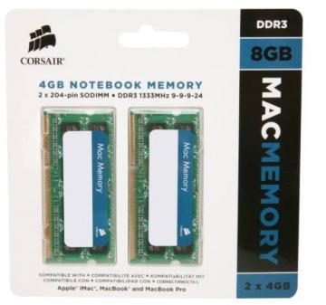 Memorie CORSAIR Sodimm DDR3 8GB CMSA8GX3M2A1333C9 - Pret | Preturi Memorie CORSAIR Sodimm DDR3 8GB CMSA8GX3M2A1333C9