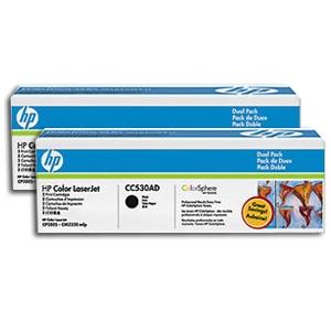 HP Color LaserJet CC530A Dual Pack Black Print Cartridges - Pret | Preturi HP Color LaserJet CC530A Dual Pack Black Print Cartridges