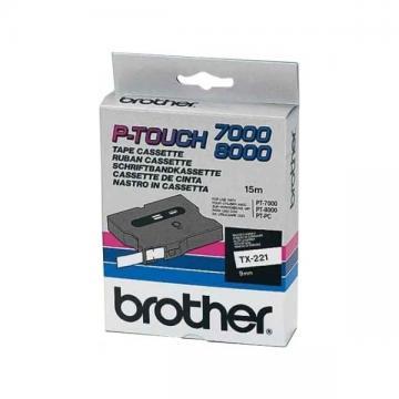 Banda continua laminata 9mm Brother TX221 - Pret | Preturi Banda continua laminata 9mm Brother TX221