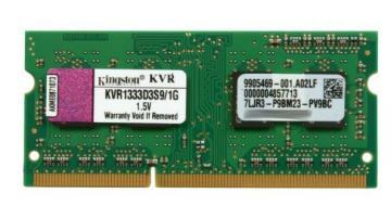 Memorie laptop SODIMM DDR3/1333 1GB Non-ECC CL9 - Value, KVR1333D3S9/1G - Pret | Preturi Memorie laptop SODIMM DDR3/1333 1GB Non-ECC CL9 - Value, KVR1333D3S9/1G