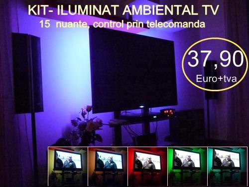 Set lumini multicole pt iluminat ambiental tv - Pret | Preturi Set lumini multicole pt iluminat ambiental tv