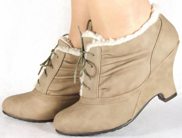 Botine dama/dame/femei, kaki cu platforma (cod GH8243) - Pret | Preturi Botine dama/dame/femei, kaki cu platforma (cod GH8243)