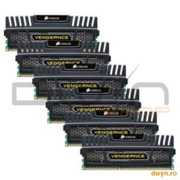 Corsair DDR3 24GB 1600MHz, KIT 6x4GB, 9-9-9-24, radiator Vengeance, triple channel, 1.5V - Pret | Preturi Corsair DDR3 24GB 1600MHz, KIT 6x4GB, 9-9-9-24, radiator Vengeance, triple channel, 1.5V