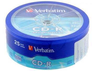 VERBATIM CD-R 52X 700MB Wagon Wheel Wrap Extra Protection 25buc/Spindle, (43726) - Pret | Preturi VERBATIM CD-R 52X 700MB Wagon Wheel Wrap Extra Protection 25buc/Spindle, (43726)