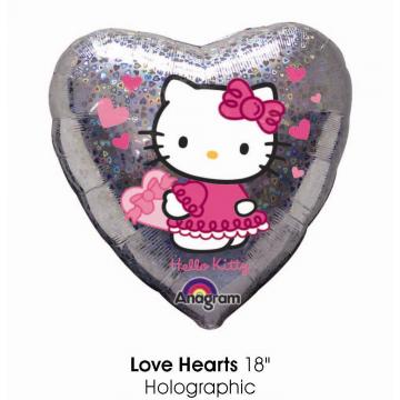 Balon folie 18 inch Hello Kitty Love Hearts - Pret | Preturi Balon folie 18 inch Hello Kitty Love Hearts