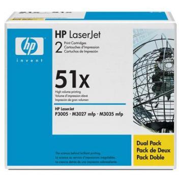 Cartus toner HP LaserJet P3005 ultra high yield double pack black Q7551XD - Pret | Preturi Cartus toner HP LaserJet P3005 ultra high yield double pack black Q7551XD