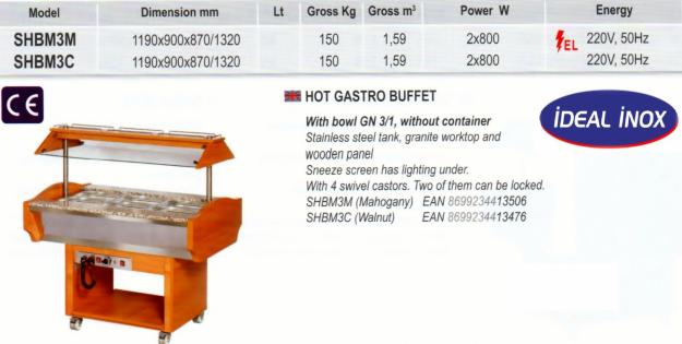 Bain marie  G.N 3* 1/1- CLR.68.SHBM3M - Pret | Preturi Bain marie  G.N 3* 1/1- CLR.68.SHBM3M