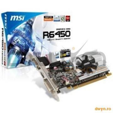 MSI ATI R6450-MD1GD3H/V2, 1024 MB DDR3, DVI,HDMI,D-Sub, heatsink - Pret | Preturi MSI ATI R6450-MD1GD3H/V2, 1024 MB DDR3, DVI,HDMI,D-Sub, heatsink