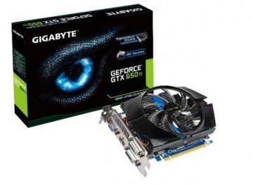 Placa video Gigabyte GeForce GTX 650 Ti, PCI Express 2.0, 10325400 MHz, 1 GB GDDR5, 128 bit, 2x DVI + D-Sub + HDMI, VGVN65TOC1GI - Pret | Preturi Placa video Gigabyte GeForce GTX 650 Ti, PCI Express 2.0, 10325400 MHz, 1 GB GDDR5, 128 bit, 2x DVI + D-Sub + HDMI, VGVN65TOC1GI