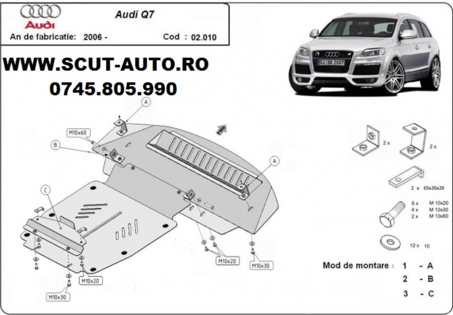 Scut metalic motor Audi Q7 - Pret | Preturi Scut metalic motor Audi Q7