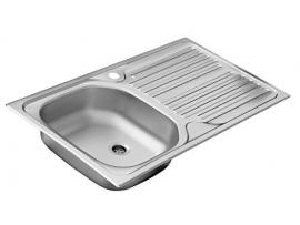 Chiuveta inox pentru blat 43.5x76x0.6 cu preaplin lucios - Pret | Preturi Chiuveta inox pentru blat 43.5x76x0.6 cu preaplin lucios