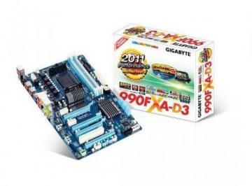 MB 990FXA-D3 990FX + SB950 AM3+ ATX PCI-E 2.0 4 slot(2x16 or4x8), 1*PCI, 2*PCI-Ex1, 4*DDR3, 6*SATA3, RAID, 2*USB3, 14*USB2, 1*GbLAN, 8ChAudio DUAL BIOS GIGABYTE - Pret | Preturi MB 990FXA-D3 990FX + SB950 AM3+ ATX PCI-E 2.0 4 slot(2x16 or4x8), 1*PCI, 2*PCI-Ex1, 4*DDR3, 6*SATA3, RAID, 2*USB3, 14*USB2, 1*GbLAN, 8ChAudio DUAL BIOS GIGABYTE