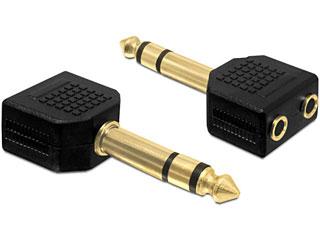 Adaptor audio Stereo jack 6.35 mm T la 2 x 3.5 mm 3 pini M, Delock 65363 - Pret | Preturi Adaptor audio Stereo jack 6.35 mm T la 2 x 3.5 mm 3 pini M, Delock 65363