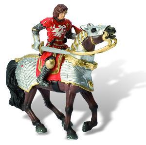 Bullyland - Figurina Cavaler pe cal (Iron Heart rosu) - Pret | Preturi Bullyland - Figurina Cavaler pe cal (Iron Heart rosu)