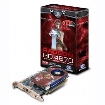 Placa video Sapphire ATI Radeon HD 4670, 1024MB, DDR3, 128bit, H - Pret | Preturi Placa video Sapphire ATI Radeon HD 4670, 1024MB, DDR3, 128bit, H