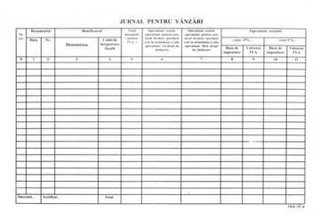 Jurnal pentru vanzari, A3, fata - Pret | Preturi Jurnal pentru vanzari, A3, fata