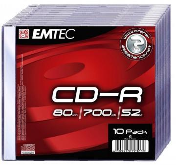 CD-R 52x 700MB, 80min, Emtec, slim case, (EMT10000) - Pret | Preturi CD-R 52x 700MB, 80min, Emtec, slim case, (EMT10000)