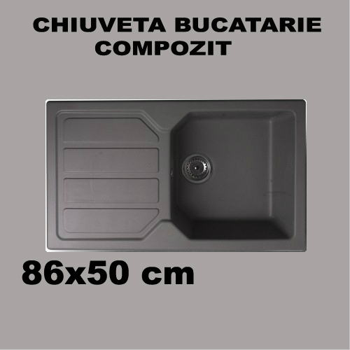 Chiuveta bucatarie compozit 86x50 cm - Pret | Preturi Chiuveta bucatarie compozit 86x50 cm