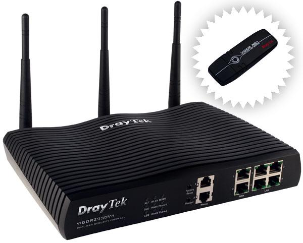 Router wireless DrayTek Vigor2930Vn + Vigor N61 - Pret | Preturi Router wireless DrayTek Vigor2930Vn + Vigor N61