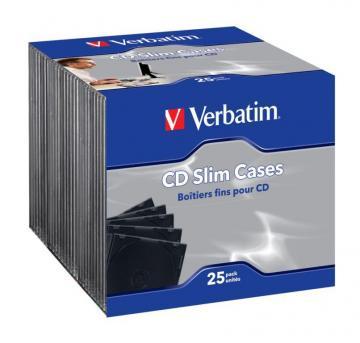 Set carcase CD/DVD slim simple, 25 bucati, Verbatim (49982) - Pret | Preturi Set carcase CD/DVD slim simple, 25 bucati, Verbatim (49982)