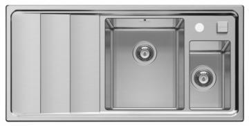 Chiuvete Inox - PYRAMIS STUDIO (100X50) 1 1-2B 1D R dreapta Smooth - Pret | Preturi Chiuvete Inox - PYRAMIS STUDIO (100X50) 1 1-2B 1D R dreapta Smooth