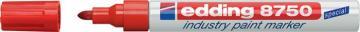 Marker permanent Edding 8750, cu vopsea, rosu - Pret | Preturi Marker permanent Edding 8750, cu vopsea, rosu