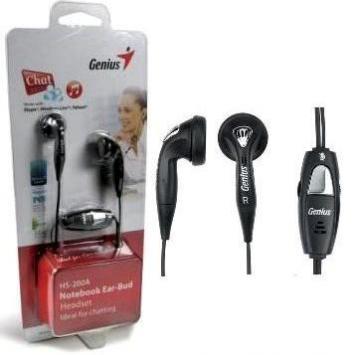 CASTI GENIUS HS-200A Ear bud, 20Hz-20KHz, 32OHM, 103dB, VOLUME CONTROL, MICROPHONE, CABLU 2M (31710144100) - Pret | Preturi CASTI GENIUS HS-200A Ear bud, 20Hz-20KHz, 32OHM, 103dB, VOLUME CONTROL, MICROPHONE, CABLU 2M (31710144100)