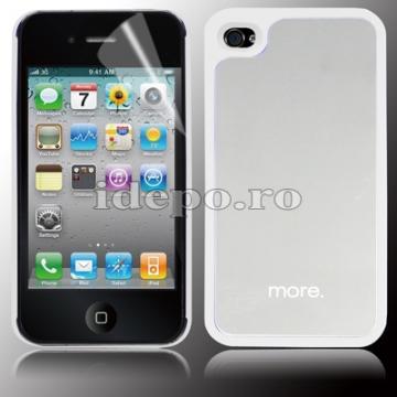 Husa iPhone 4, 4S Mirror by More + Folie protectie ecran - Pret | Preturi Husa iPhone 4, 4S Mirror by More + Folie protectie ecran