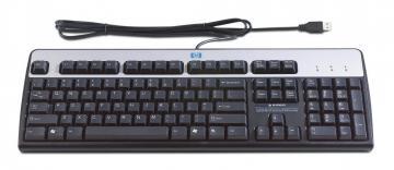 Tastatura standard cu fir, USB, layout german, neagra-argintie, HP, DT528A#ABU - Pret | Preturi Tastatura standard cu fir, USB, layout german, neagra-argintie, HP, DT528A#ABU