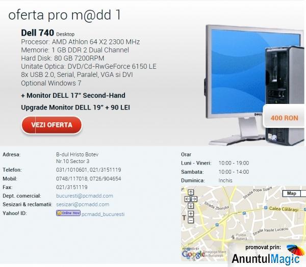 Calculator Dell 740 si monitor Dell 1708 - 400 lei - Pret | Preturi Calculator Dell 740 si monitor Dell 1708 - 400 lei