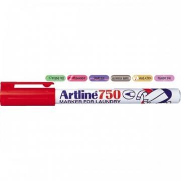 Marker pentru textile, varf rotund 0.7mm, corp metalic, ARTLINE 750 - rosu - Pret | Preturi Marker pentru textile, varf rotund 0.7mm, corp metalic, ARTLINE 750 - rosu