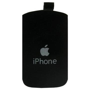Saculet iPhone cu logo Apple #2 - Pret | Preturi Saculet iPhone cu logo Apple #2