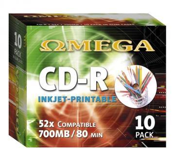 CD-R Omega 52 x 700MB 80 MIN printabil 10 buc/slim - Pret | Preturi CD-R Omega 52 x 700MB 80 MIN printabil 10 buc/slim