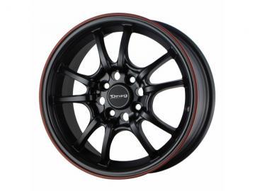 Drag Wheels DR29 Flat Black With Red Stripe Janta - Pret | Preturi Drag Wheels DR29 Flat Black With Red Stripe Janta