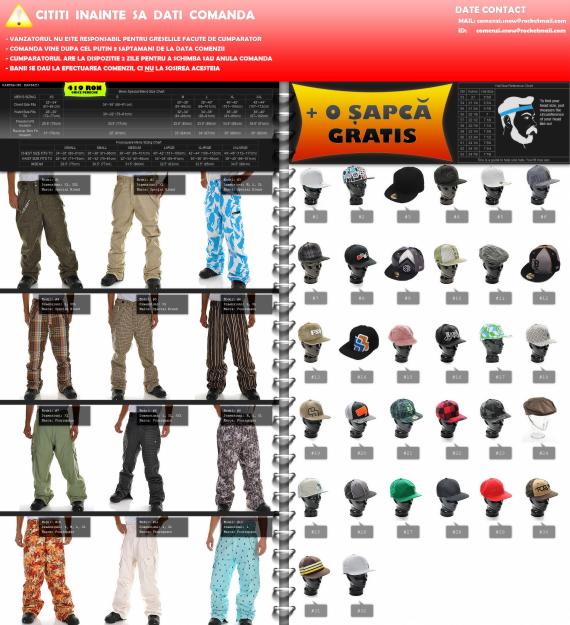 comenzi pantaloni snowboard + sapca la alegere gratis 419RON - Pret | Preturi comenzi pantaloni snowboard + sapca la alegere gratis 419RON