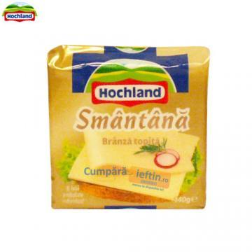 Branza topita felii cu smantana Hochland 140 gr - Pret | Preturi Branza topita felii cu smantana Hochland 140 gr