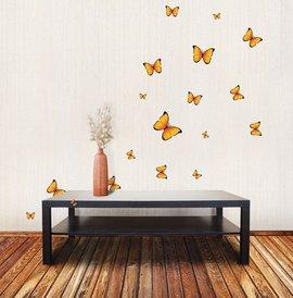 Sticker decorativ de perete Fluturi Galbeni - Pret | Preturi Sticker decorativ de perete Fluturi Galbeni