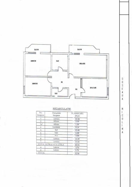 APARTAMENT 3 CAM. DEC, 93 MP, NICOLINA- DYO - Pret | Preturi APARTAMENT 3 CAM. DEC, 93 MP, NICOLINA- DYO