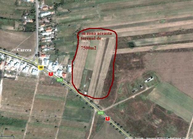 Teren de 7500m2(3750 m2) in Jud Dolj, Loc Carcea - Pret | Preturi Teren de 7500m2(3750 m2) in Jud Dolj, Loc Carcea