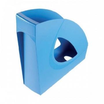 Suport vertical plastic pentru cataloage, 80mm, HELIT Ergonomic - albastru - Pret | Preturi Suport vertical plastic pentru cataloage, 80mm, HELIT Ergonomic - albastru