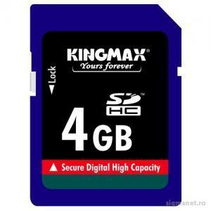 Kingmax Memorie 4GB Secure Digital HC, class 4 - Pret | Preturi Kingmax Memorie 4GB Secure Digital HC, class 4