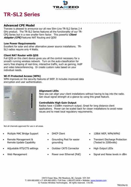 Access Point-Bridge-Client TR SL2-15 - Pret | Preturi Access Point-Bridge-Client TR SL2-15